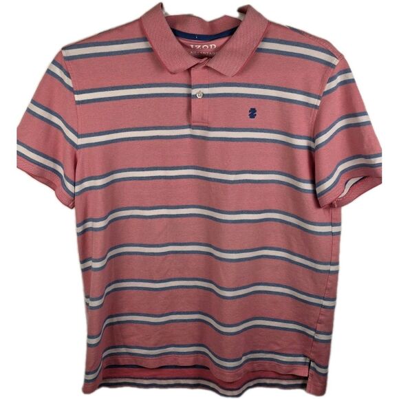 IZOD Mens XL Pink Advantage Performance Short Sleeve Shirt - Picture 1 of 8